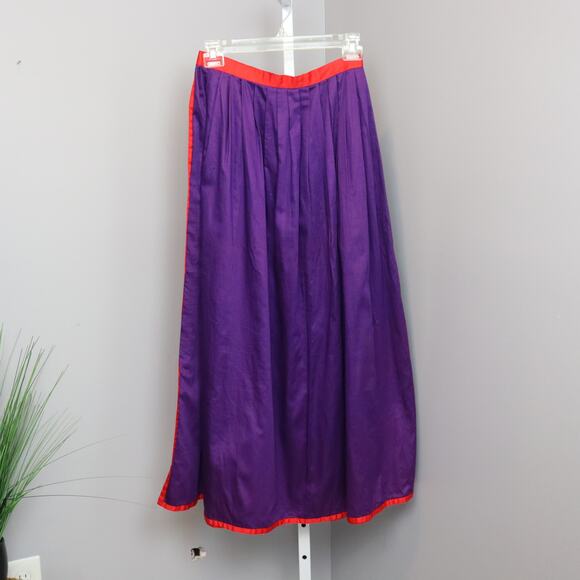 Miss O by Oscar de la Renta Cotton Skirt Purple Red VTG Size 6 (Runs Small) - Picture 1 of 9